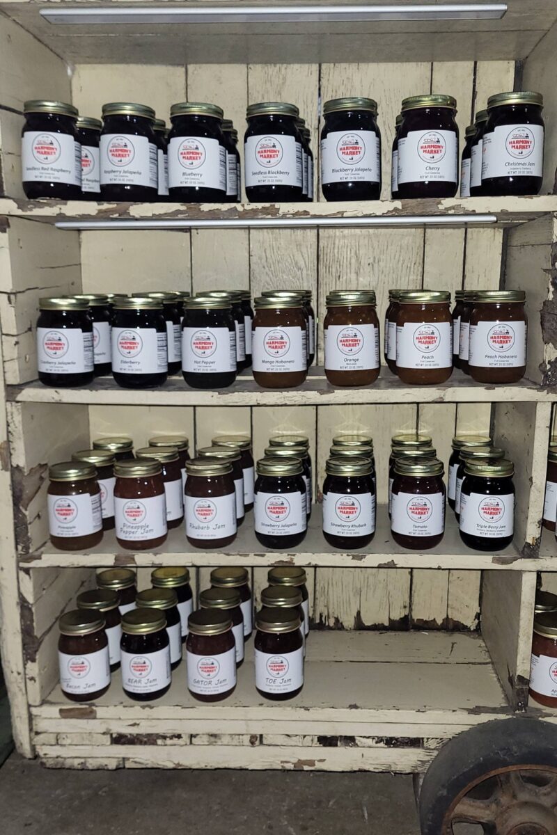 Schwittay Farms refrigerated jams on a shelf